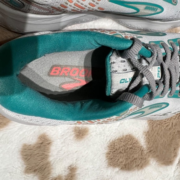 Brooks Glycerin 20 running shoes size 7.5 grey/green/orange - Picture 9 of 10
